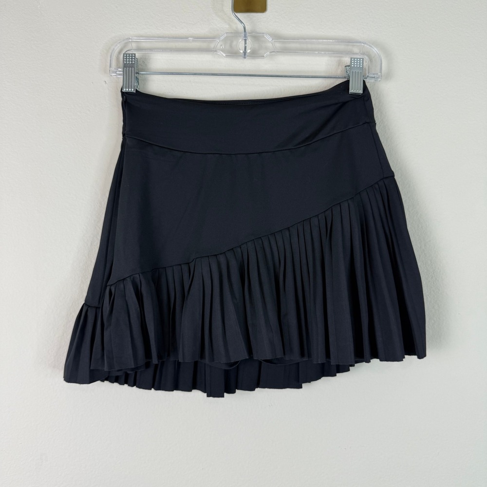 Kyodan Skort Womens XS Black Asymmetrical Pleated Active Tennis Golf Skirt